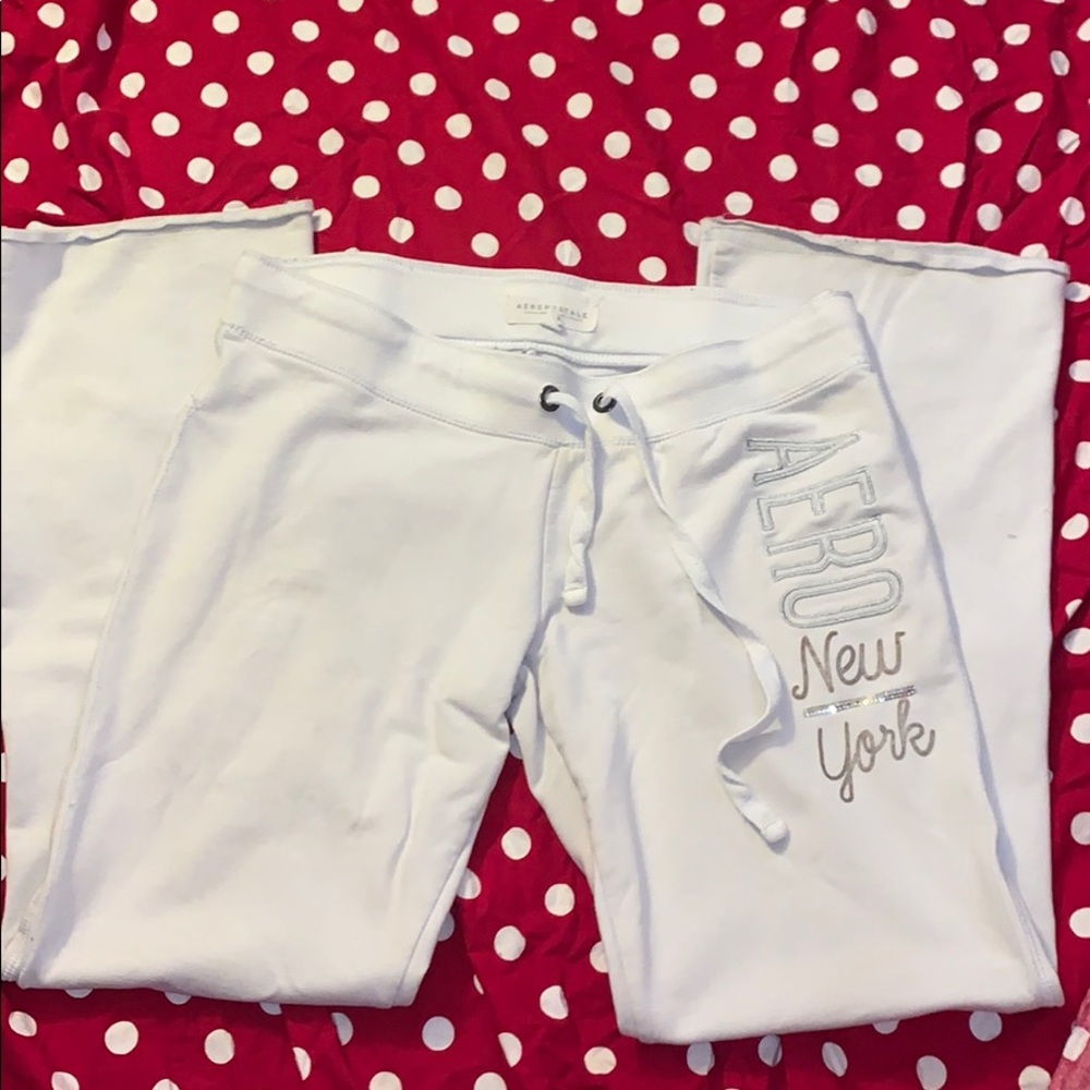 Aeropostale off white sweat pants